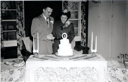 Donnald Dale and Frances Hodges Hawn Wedding November 20th 1953
