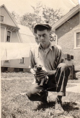 verne schoepski with puppy